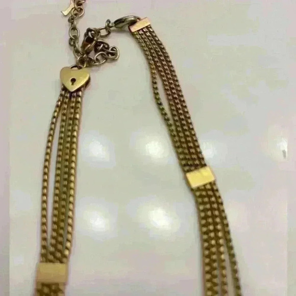 Stella and Daughter gold bow necklace with rhinestones. - Picture 3 of 3